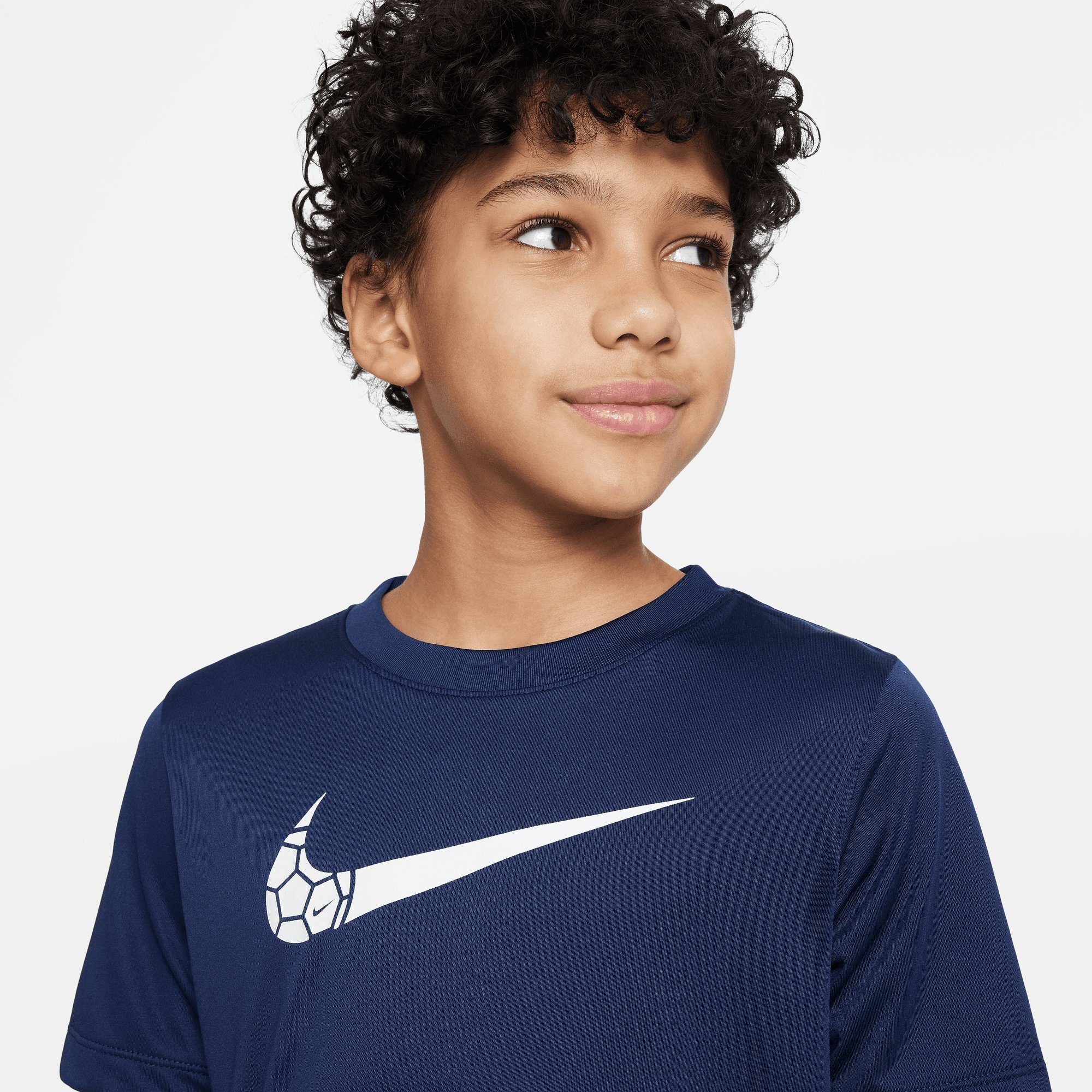Nike NAVY TRAINING MIDNIGHT T-Shirt (BOYS) DRI-FIT BIG T-SHIRT Sportswear KIDS'