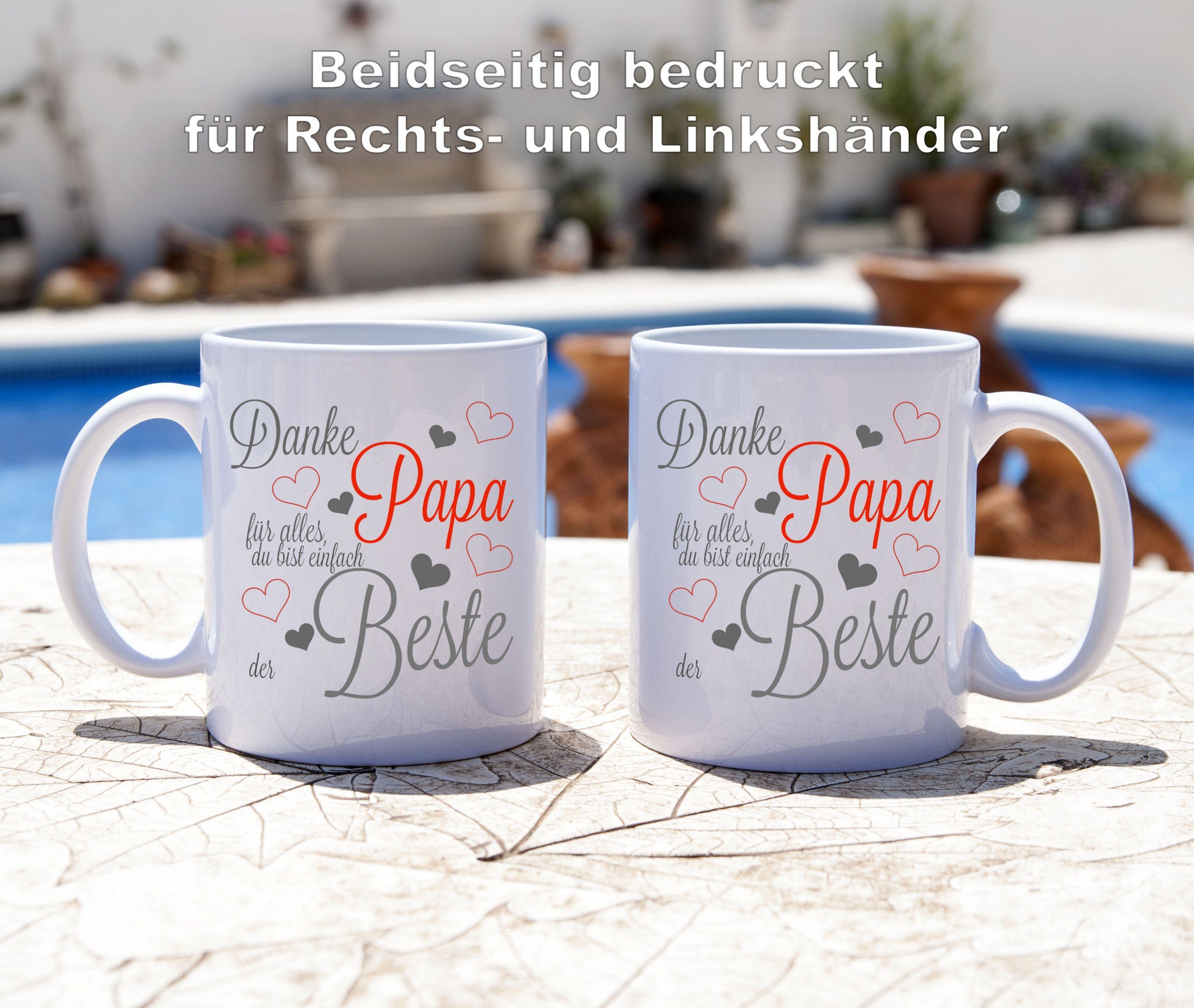 TASSENKING Tasse, Danke Papa, du bist einfach der Beste - Tasse - Kaffeebecher