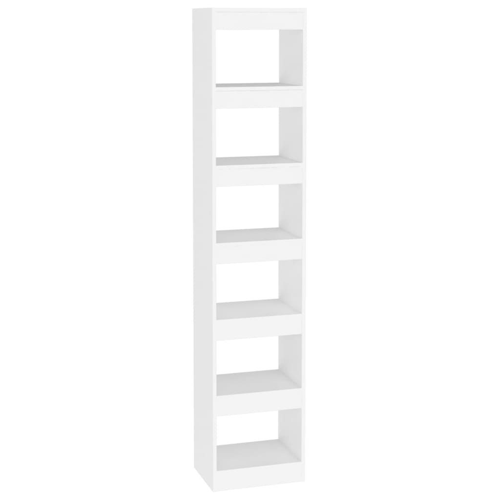 furnicato Bücherregal Bücherregal/Raumteiler Weiß 40x30x198 cm