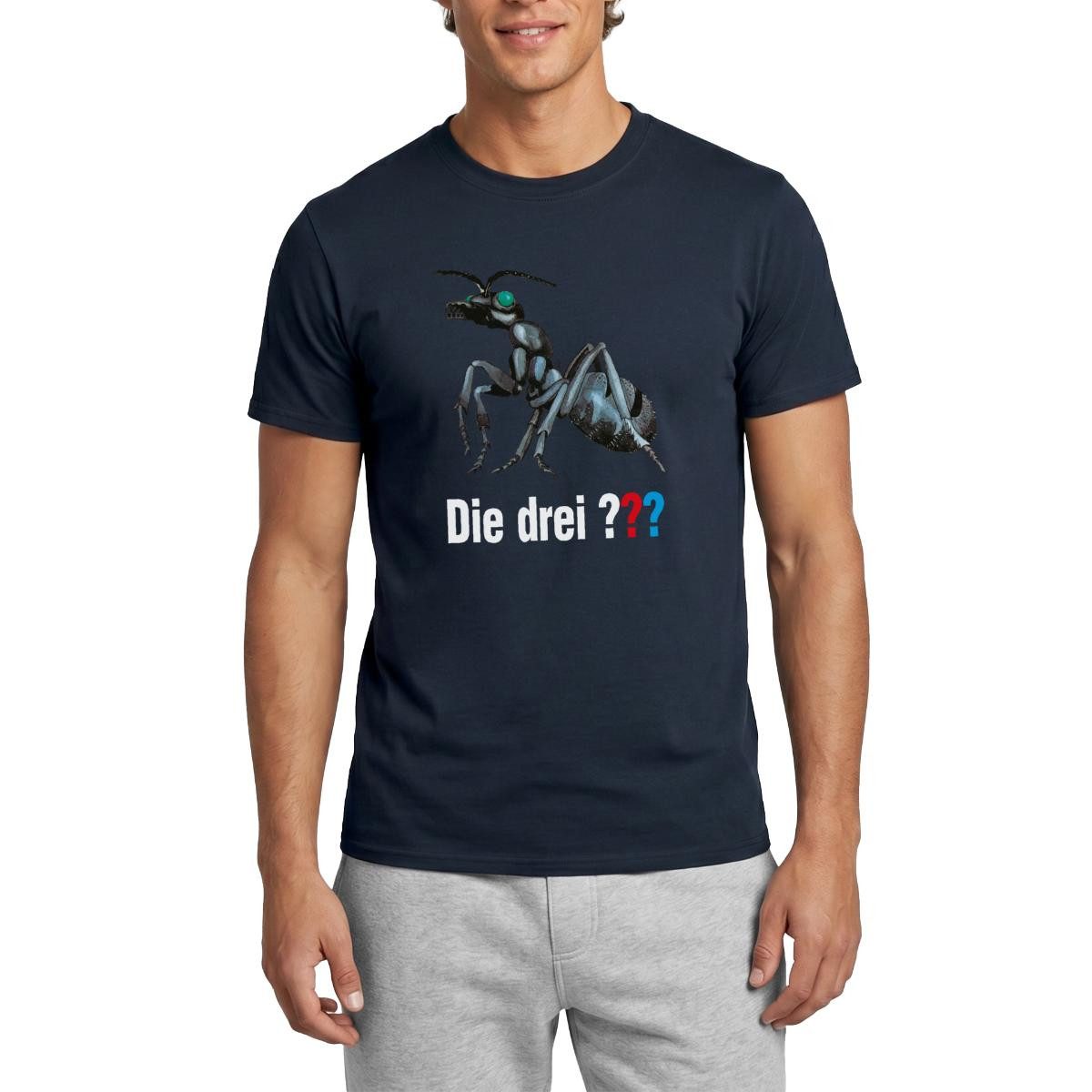 T-Shirt Die Drei Fragezeichen Und Der Ameisenmensch Logo Männer T-Shirt