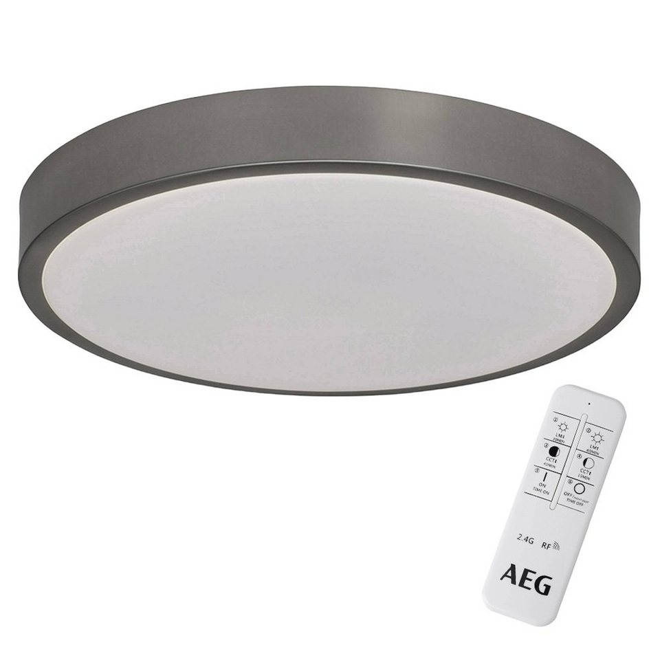 LED-Leuchtmittel AEG LED Wand- & Deckenleuchte Mikel Eisen Ø38cm 24W 2500lm  warm-kalt