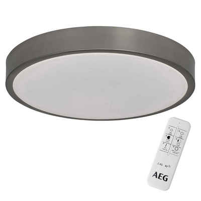 AEG LED Deckenleuchte Wandleuchte Mikel Eisen Ø38cm 24W 2500lm warm-kalt, LED fest integriert