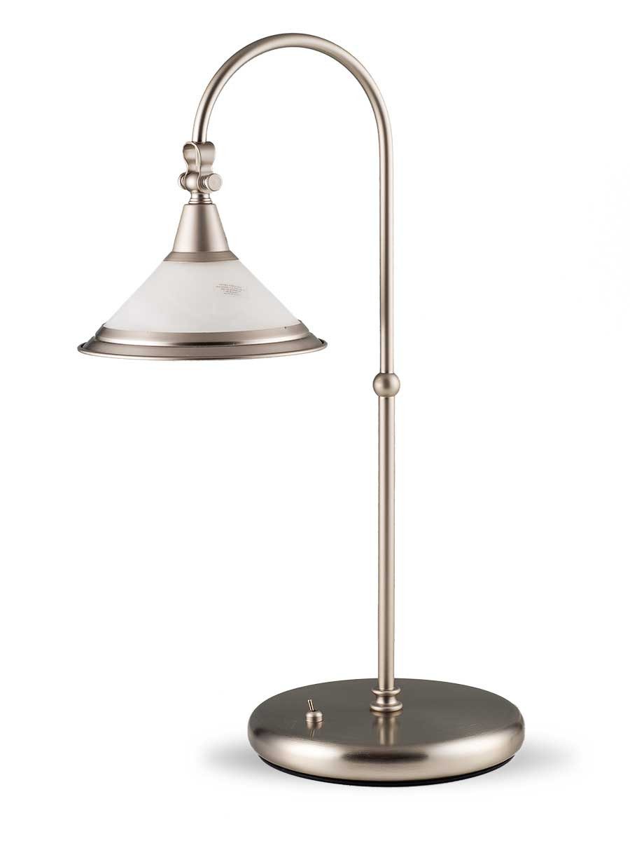 Helios Leuchten Schreibtischlampe modern puristisch zeitlos, für Wohnzimmer Nachttisch Sideboard, Schalter im Lampenfuß