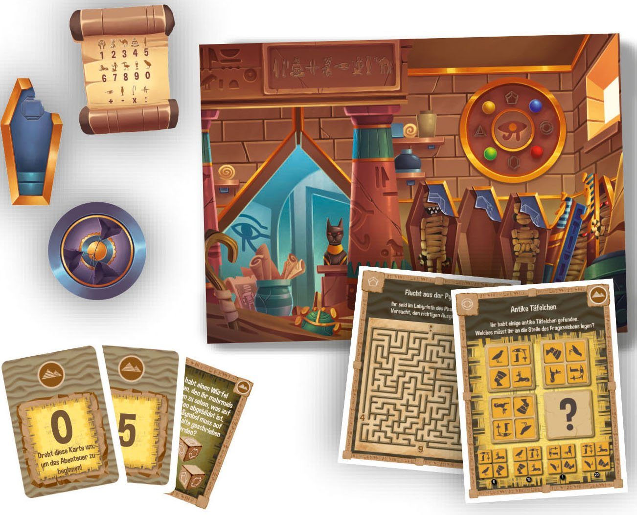 Clementoni® Spiel Galileo, Escape Game Die Pyramide des Pharao, Detektivspiel, Made in Europe