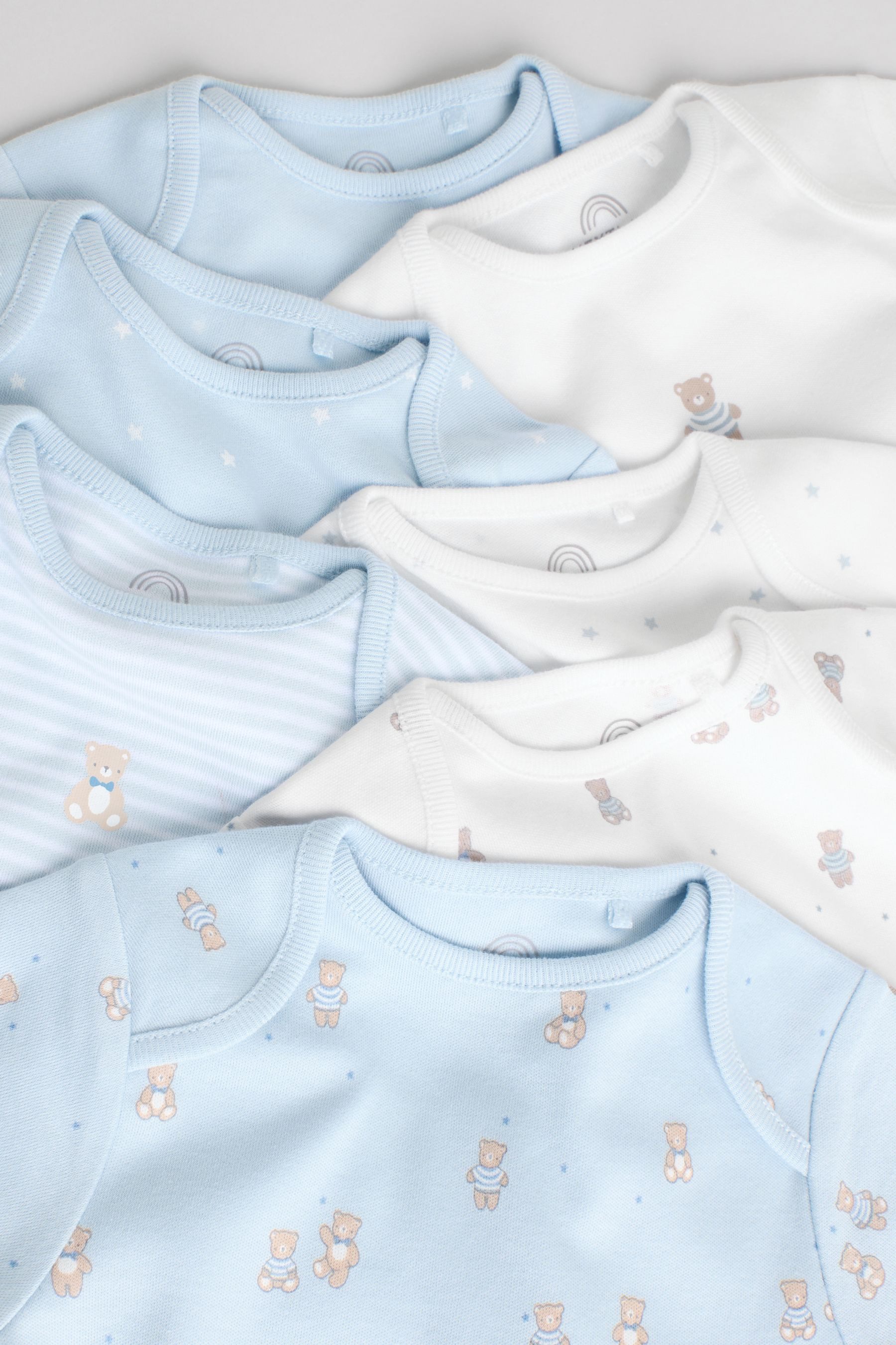 Next Kurzarmbody Kurzärmelige Baby-Bodysuits, 7er-Pack, Bär (7-tlg)