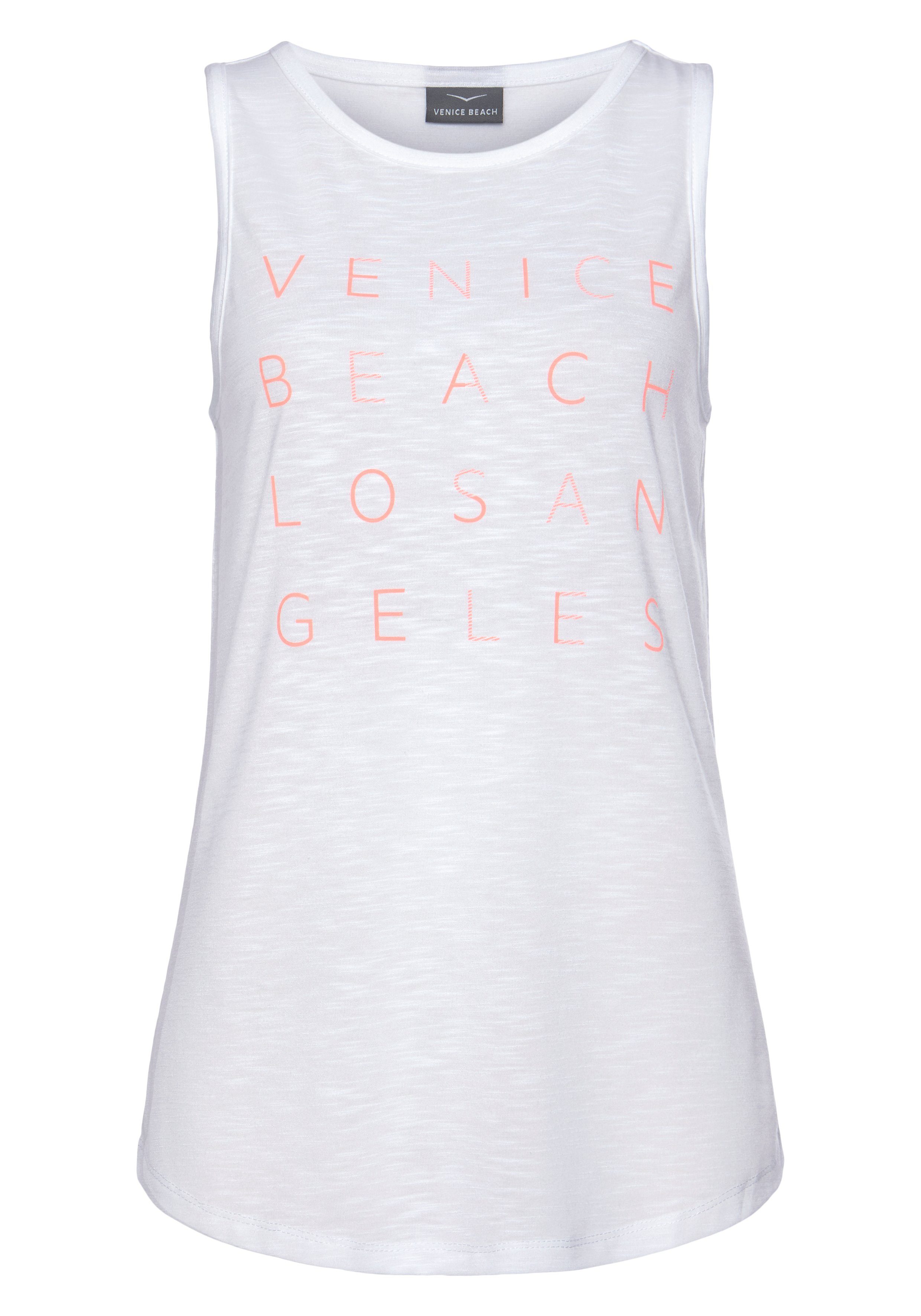 Beach Logoprint Tanktop mit weiß Venice