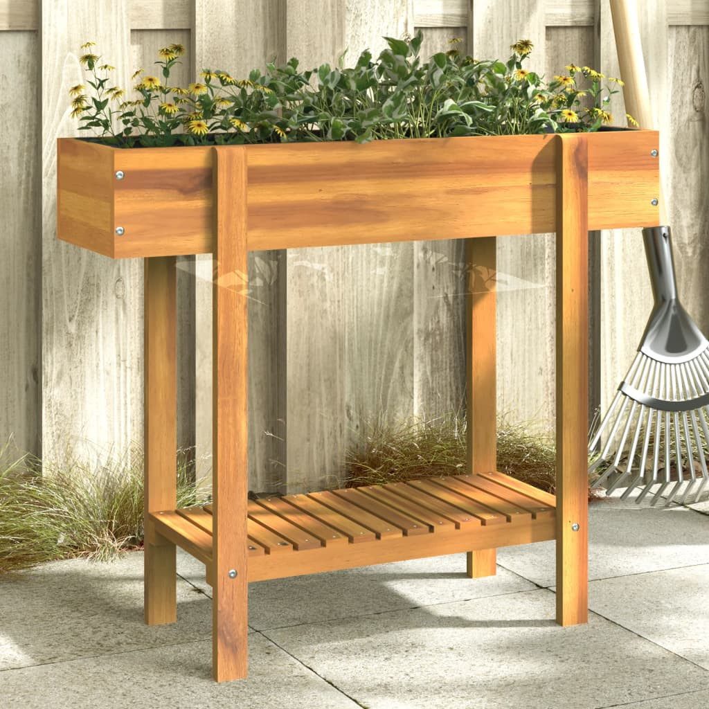 vidaXL Hochbeet Hochbeet 90x30x75 cm Massivholz