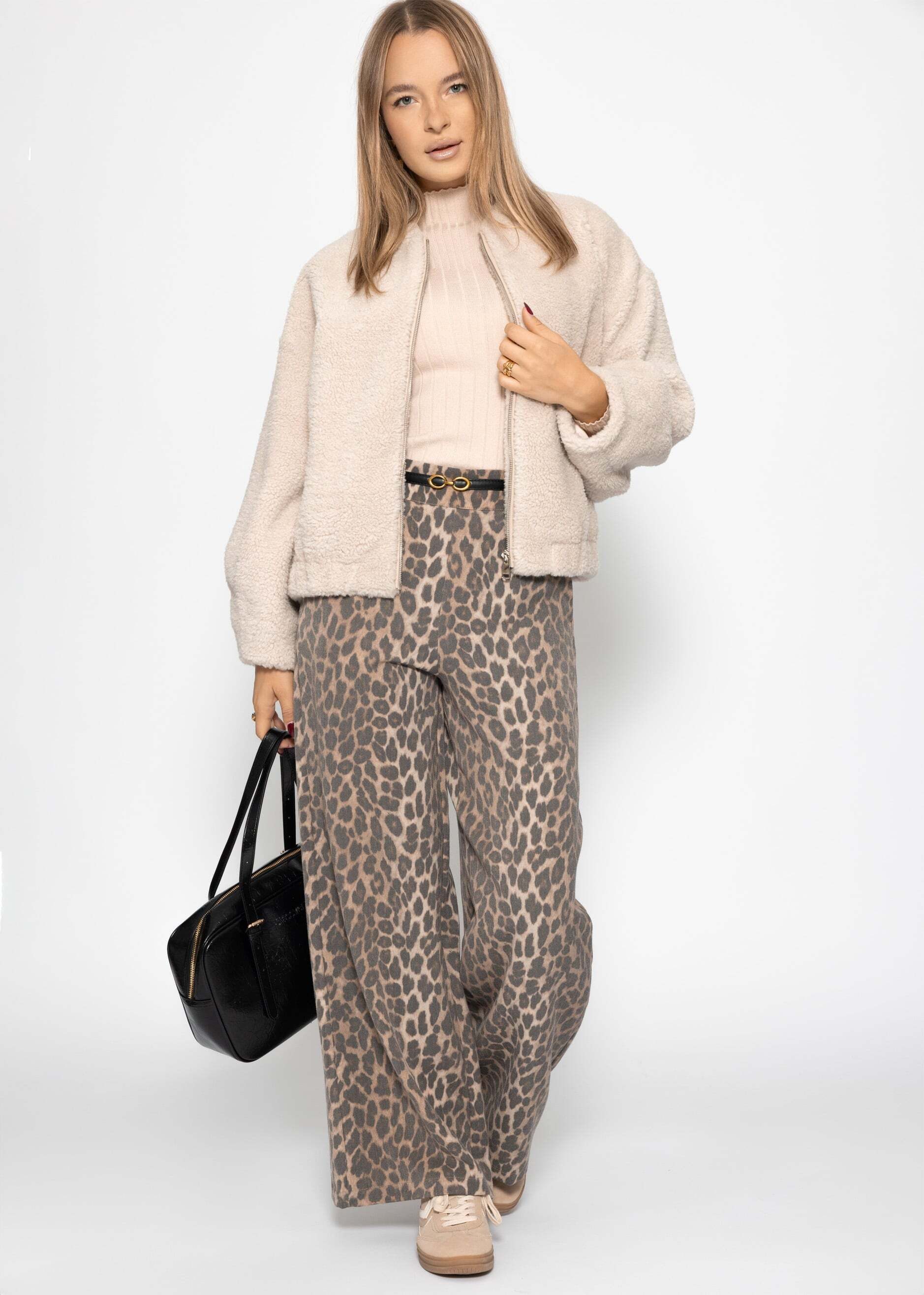 SASSYCLASSY Blusenjacke Bomberjacke aus Teddyfell für günstig online kaufen