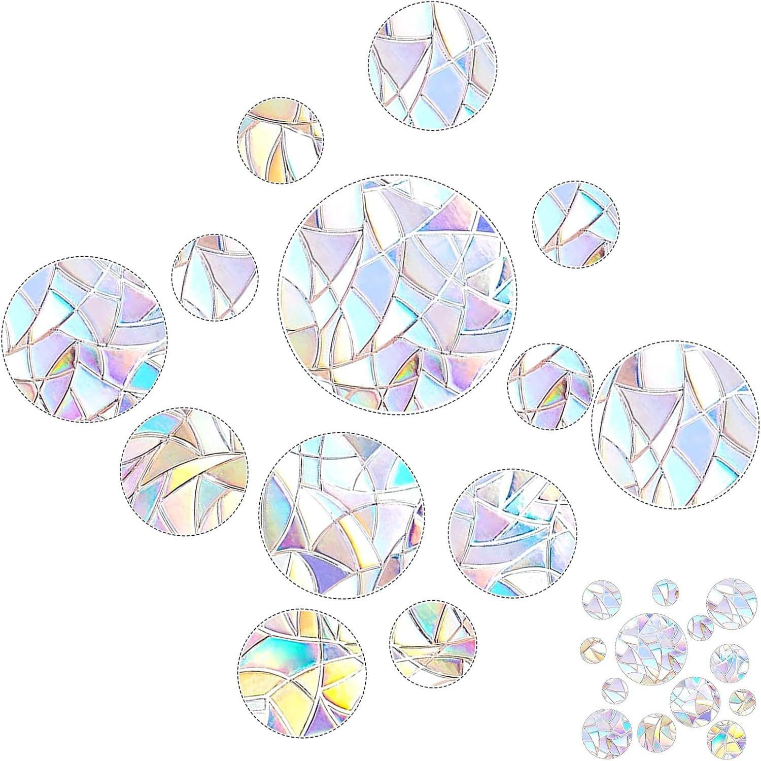 FELIXLEO Fensterdekoration 52 Stück Prism-Fenster-Abziehbilder suncatcher günstig online kaufen