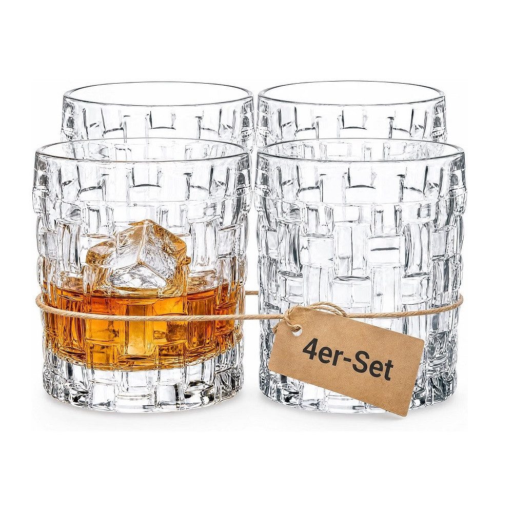 Der Porzellan-Laden Cocktailglas Der-Porzellan-Laden by Nachtmann Bossa Nova Whiskybecher 4er Set, Kristallglas