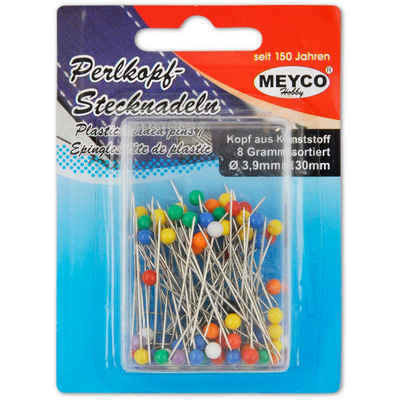 MEYCO Hobby Werkzeugset Stecknadeln mit Kunststoffkopf, ø 3,9 x 30mm, 8g