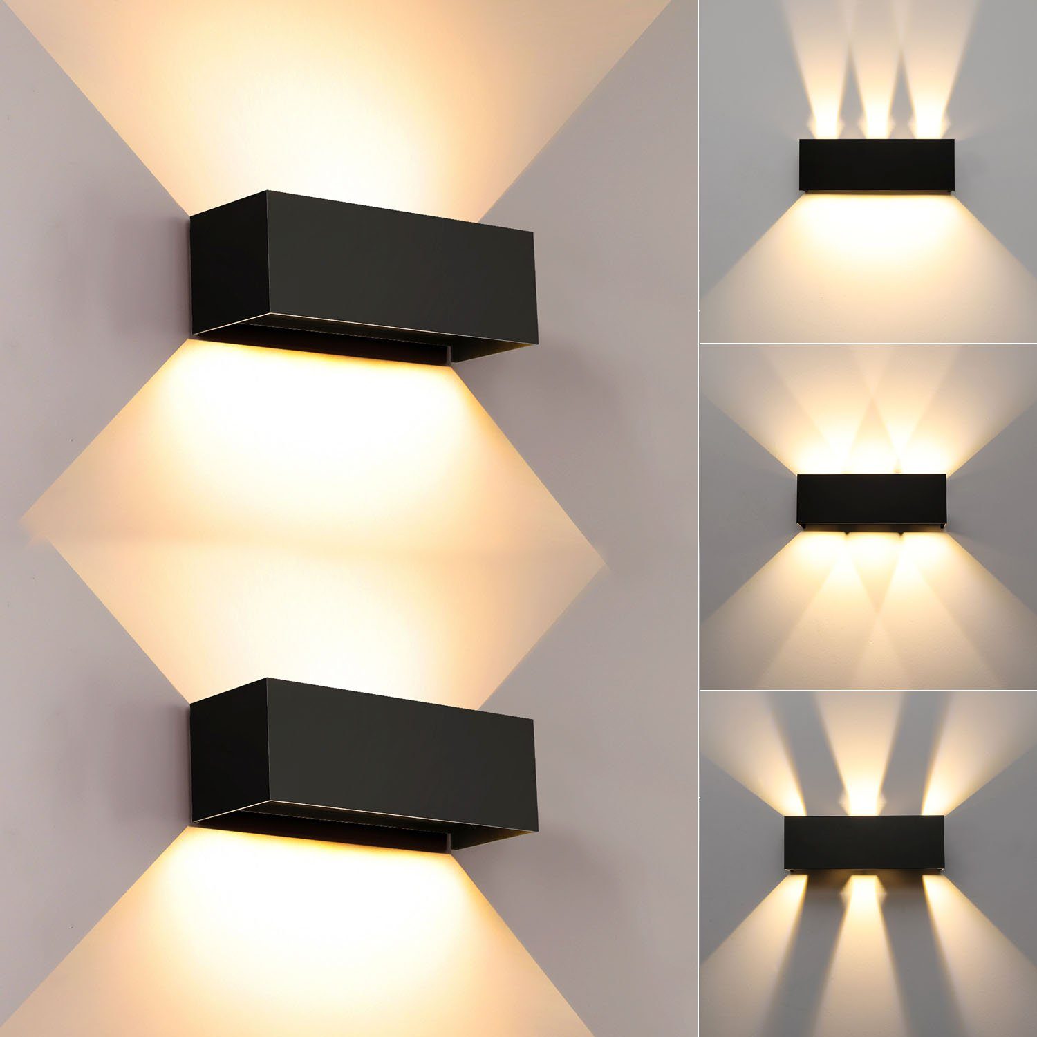 oyajia Wandleuchte Modern Quader LED Wandlampe günstig online kaufen