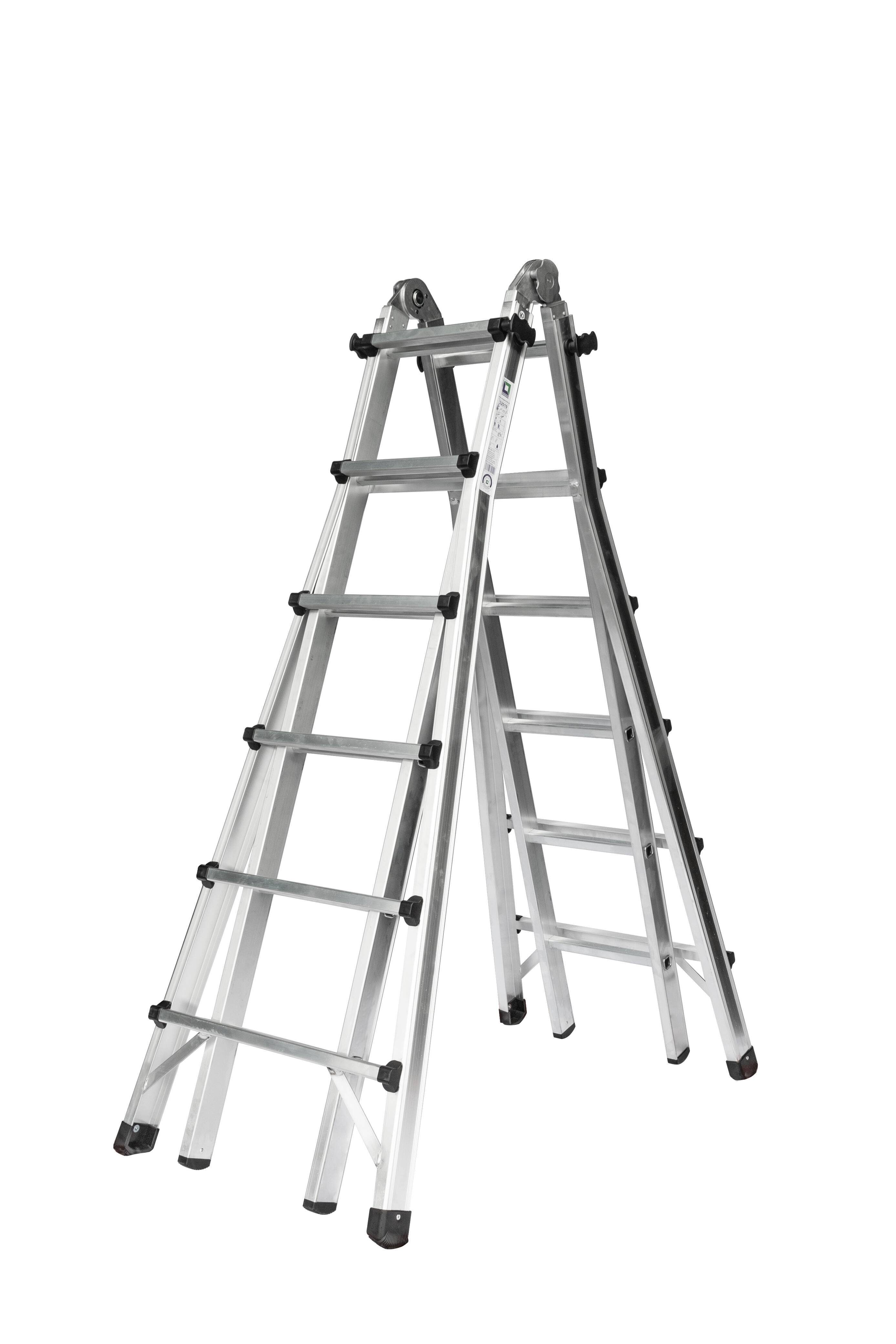 PROREGAL® Teleskopleiter Teleskopleiter 4-teilig ohne Traverse