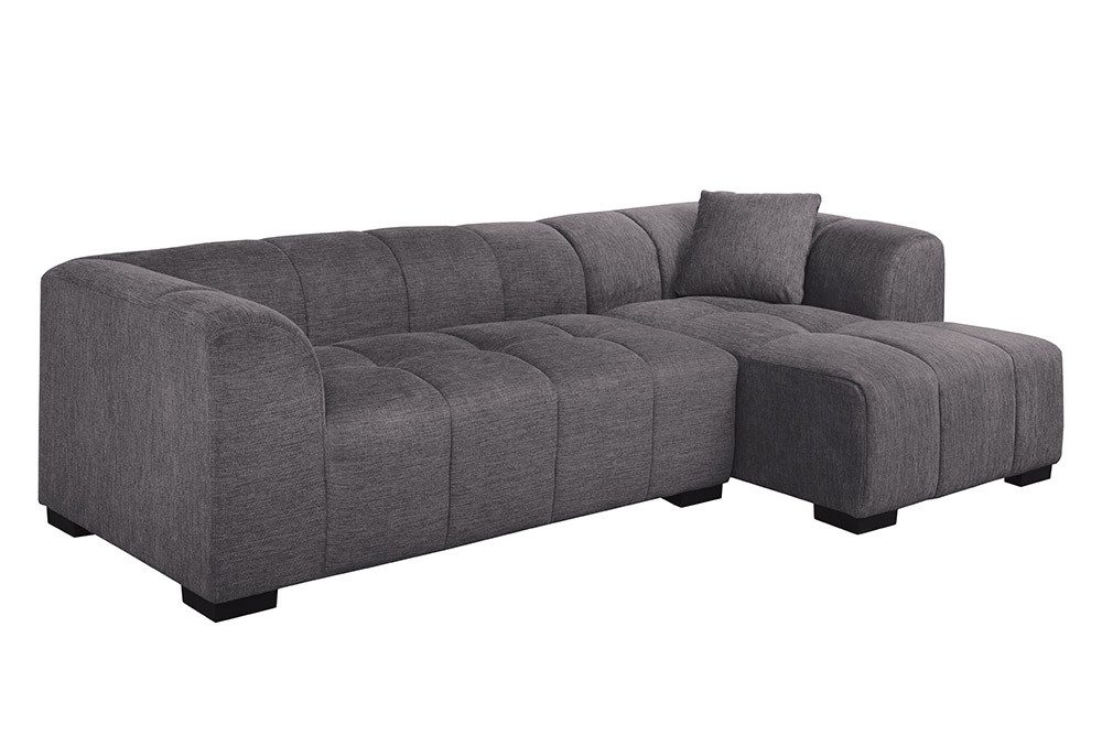 riess-ambiente Ecksofa CITY 240cm grau Strukturstoff günstig online kaufen