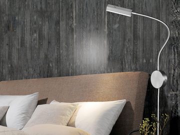FISCHER & HONSEL LED Leselampe, LED fest integriert, Warmweiß, 2er SET Bett-Leuchten Wand-Montage, Schwanenhals Wand-Lampen dimmbar