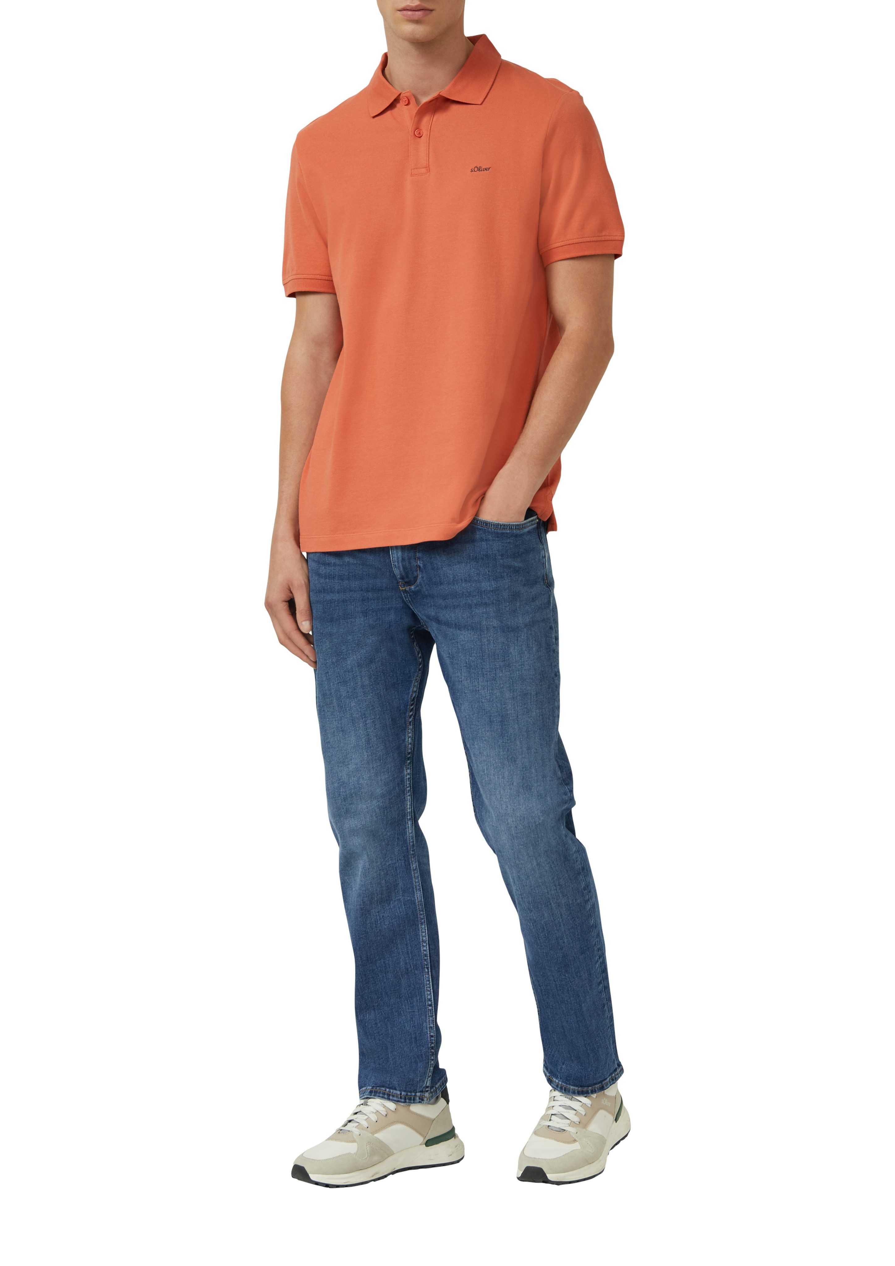 s.Oliver Poloshirt mit Logostickerei