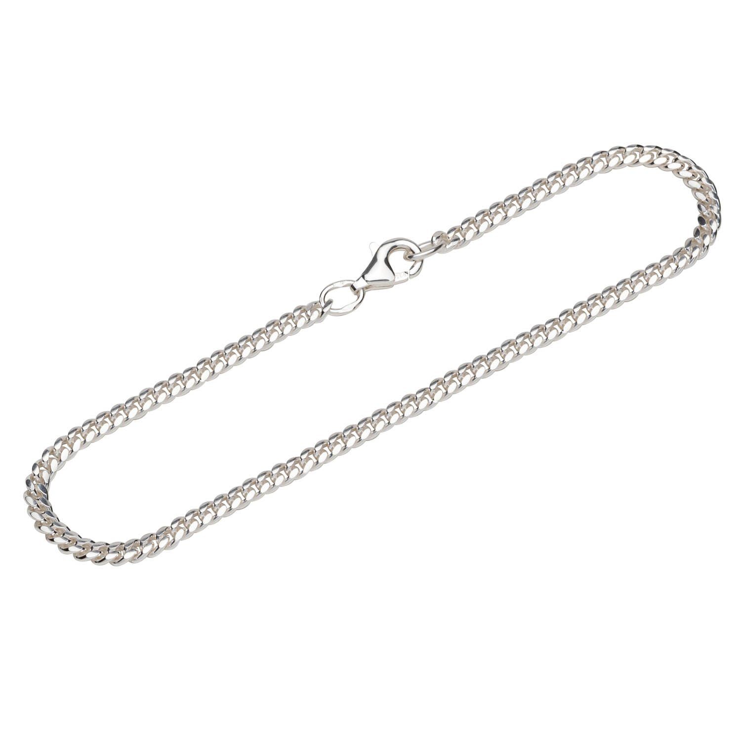 NKlaus Silberarmband Armband 925 Sterling Silber 19cm Panzerkette oval (1 Stück), Made in Germany