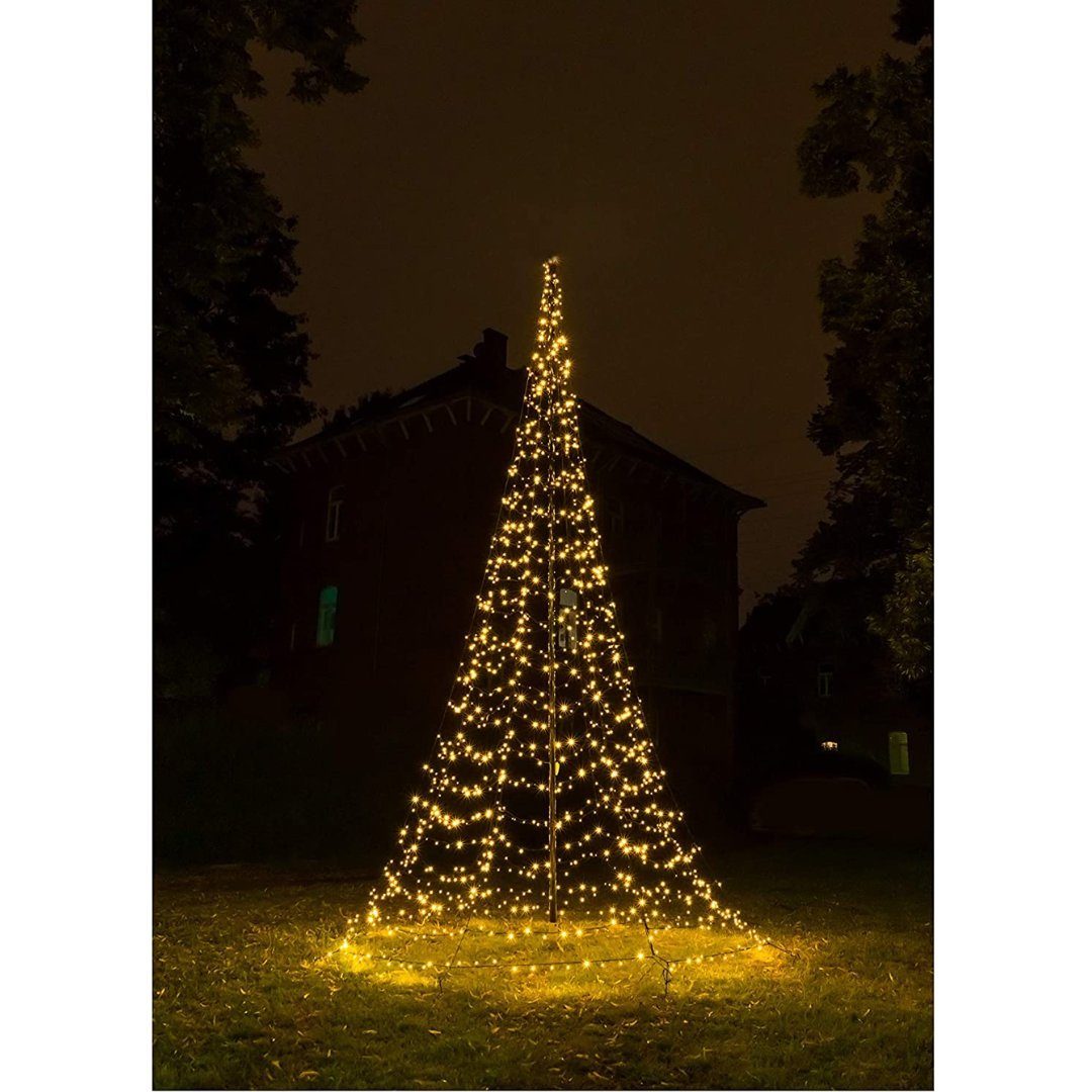 Tannenbaum 800 Fahnenmast am Led cm FHS Künstlicher zum Galaxy Weihnachtsbaum Aufhängen