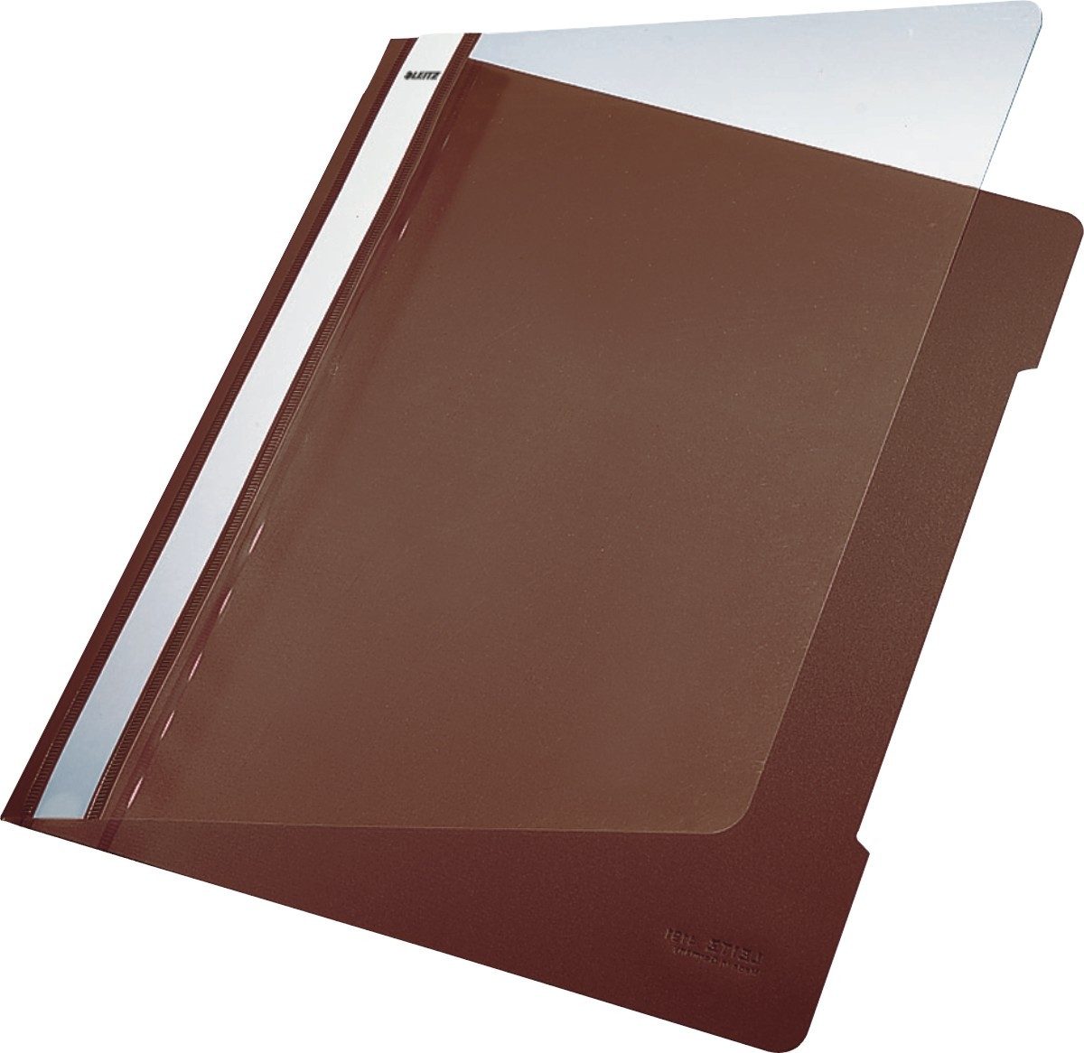 Hefter Sichthefter A4 PVC langes Beschriftungsfenster braun (25 Stück)