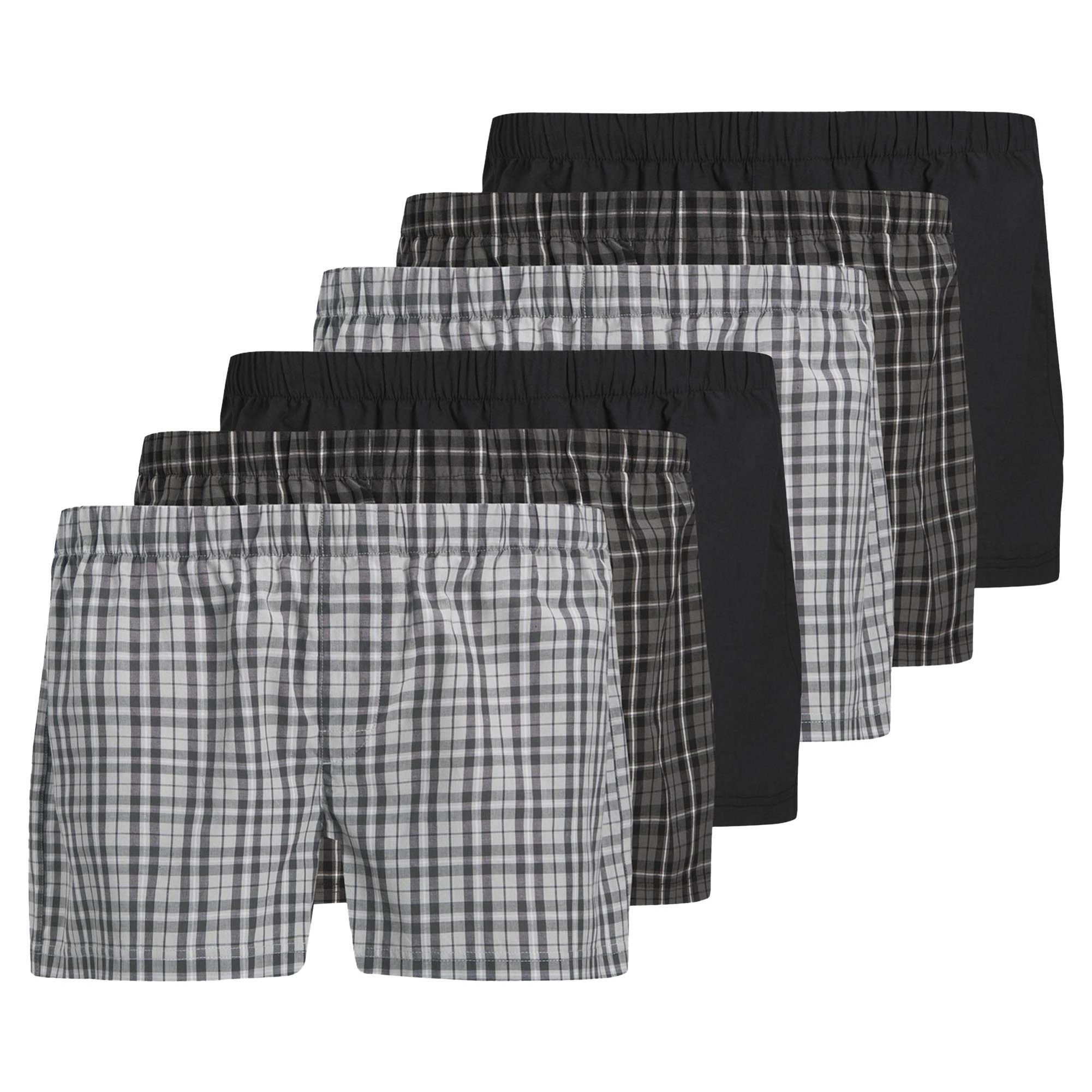 Boxershorts Herren Web-Boxershorts 6er Pack Baumwolle