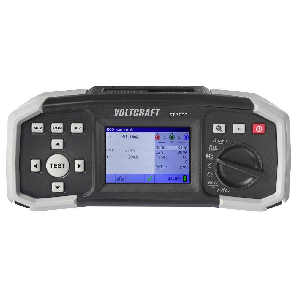 VOLTCRAFT Multimeter IST 3000 Installationstester VDE-Norm 0100, 0100-600, 0105-100, EN, RCD/FI Test