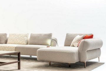 JVmoebel Ecksofa Beige Ecksofa U- Form Luxus Wohnzimmer Modern Polstersofa Neu, Made in Europe