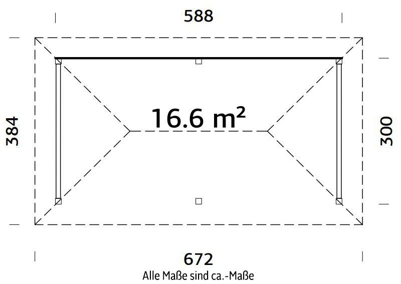 Thumbnail - Palmako Holzpavillon Bianca 16,6 m² Set 2, mit 4 Seitenteilen, BxTxH: 588x300x323 cm