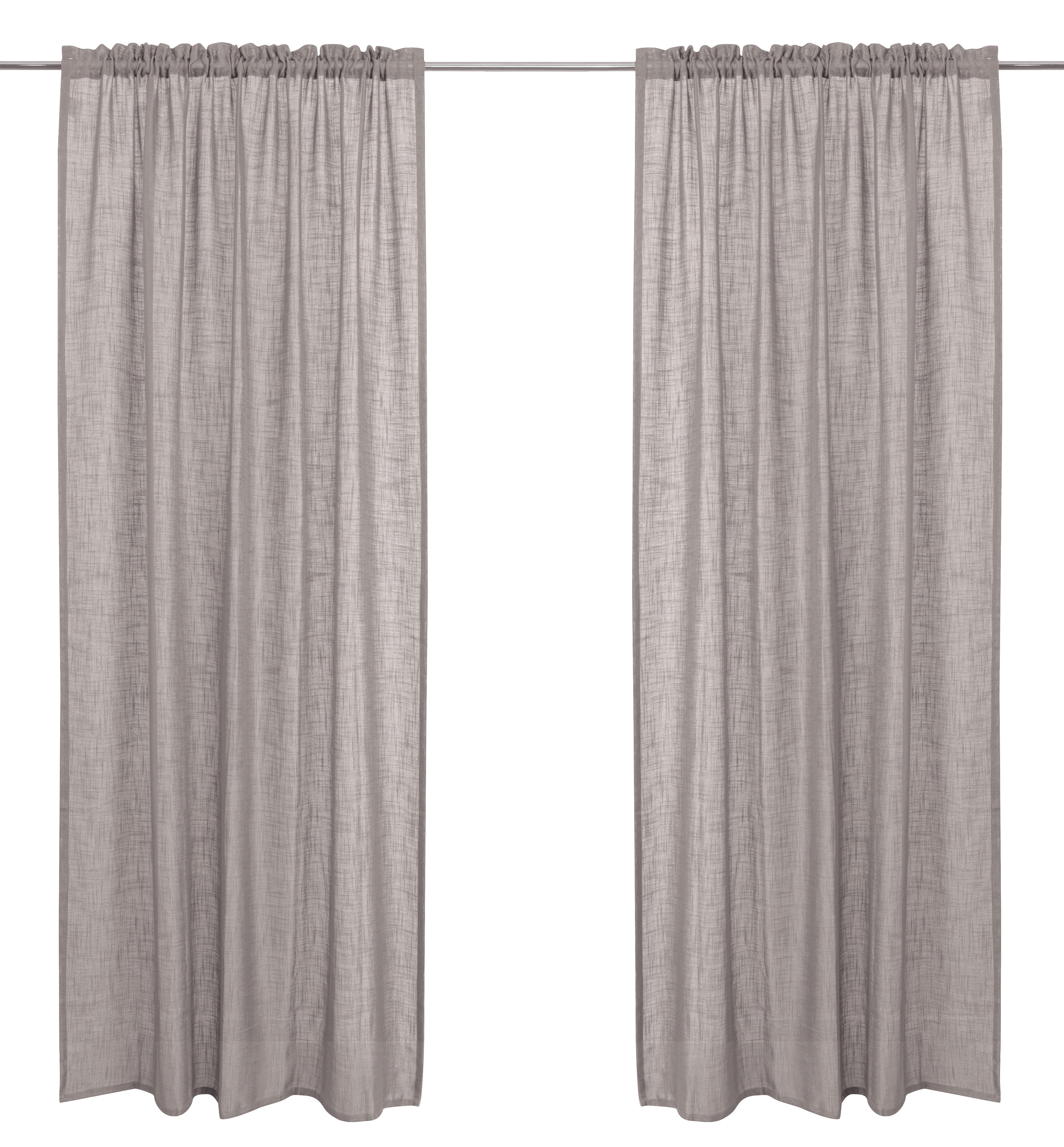 LeGer Home by Lena Gercke Gardine Marusha, Leinenoptik, halbtransparent, 1er & 2er Pack, Topseller! (2 St), Stangendurchzug, halbtransparent, Leinenoptik, grob  – Bild 2 von 5