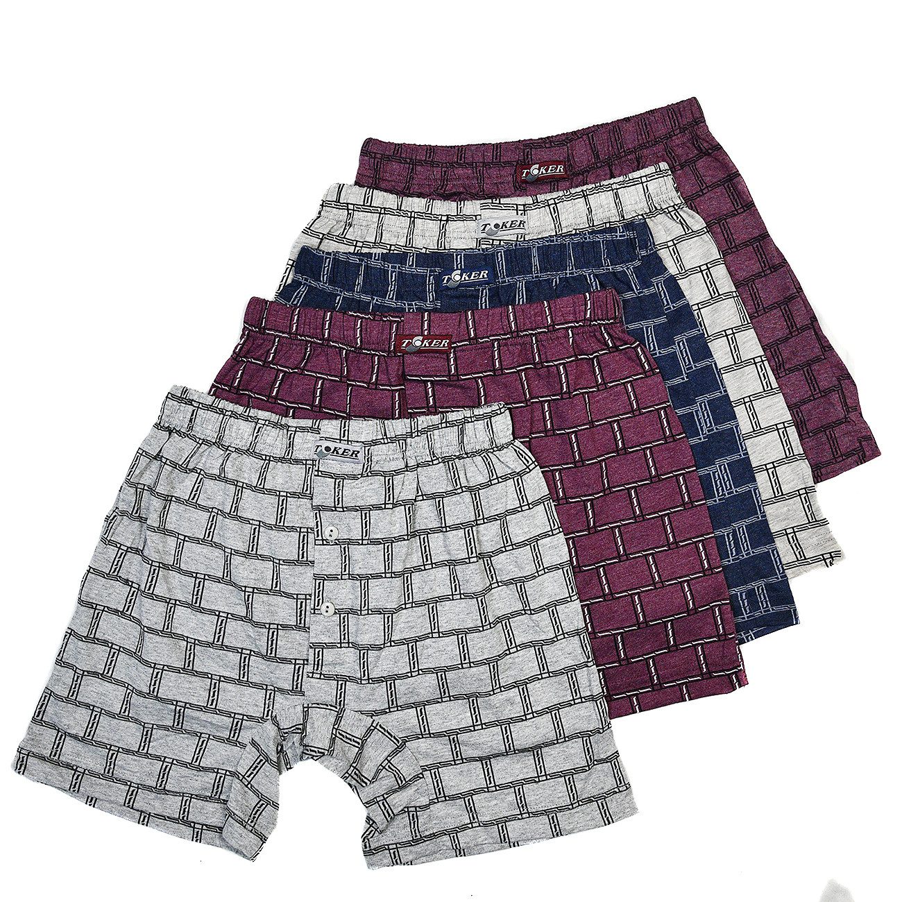 Boxershorts Herren Boxershort kariert Gr. S,5er Pack