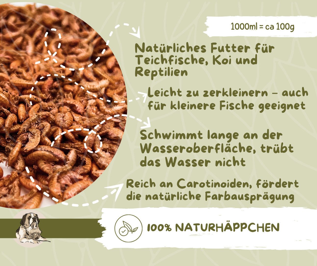 Warnick´s Tierfutterservice Bachflohkrebse "Gammarus" - Naturfutter für Fische & Reptilien, Ergänzungsfutter für: Fische, Reptilien