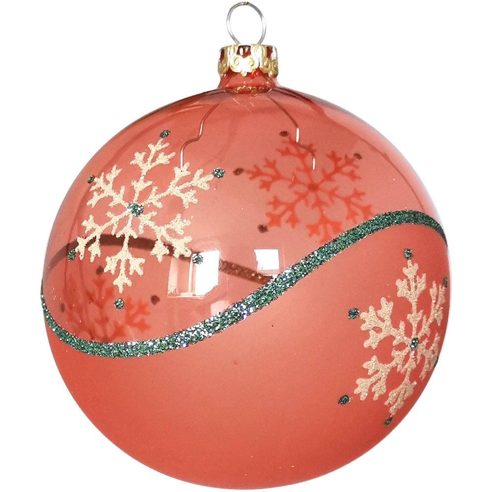 Thüringer Glasdesign Weihnachtsbaumkugel Weihnachtskugel-Set Kristallwelle (6 mundgeblasen, handdekoriert St), hummer