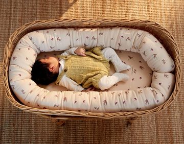 FILIBABBA Baby-Reisebett Babynestchen Babynest - Schwalbe rosa oder blau aus kbA Baumwolle