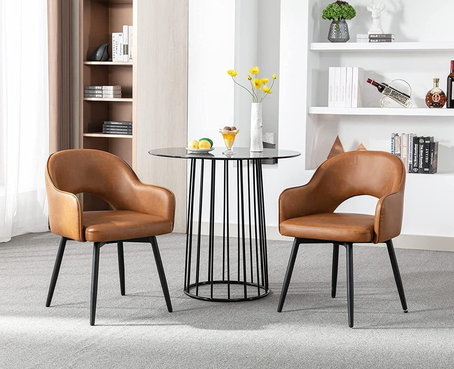 WAHSON OFFICE CHAIRS Esszimmerstuhl 2er Set Drehstuhl Samt Modern Küchenstü günstig online kaufen