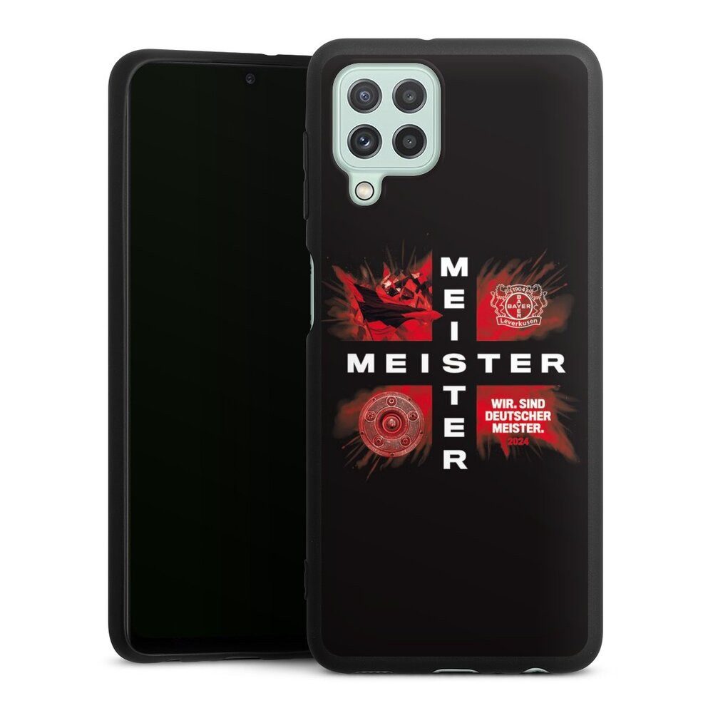 DeinDesign Handyhülle Bayer 04 Leverkusen Meister Offizielles Lizenzprodukt, Samsung Galaxy A22 4G Silikon Hülle Premium Case Handy Schutzhülle