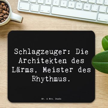 Mr. & Mrs. Panda Mauspad Rhythmus Architekten - Schwarz - Geschenk, Schlagzeuger, Beats, Musik (1-St), Made in Germany