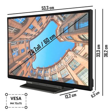 Toshiba 24WK3C63DAW LCD-LED Fernseher (60 cm/24 Zoll, HD-ready, Smart TV, HDR, Triple-Tuner, Alexa Built-In, 6 Monate HD+ inklusive)