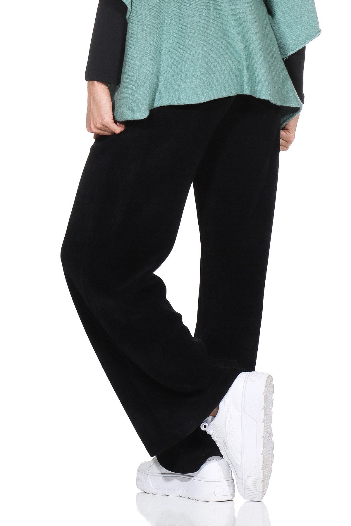 OriginalYou Cordhose Freizeithose Damen Soft Cord Hose weiches Cordgewebe mit Stretch, Unifarbe – Bild 5 von 5
