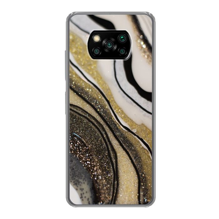 MuchoWow Handyhülle Edelstein - Abstrakt - Marmor - Natur Phone Case Handyhülle Poco X3 Silikon Schutzhülle