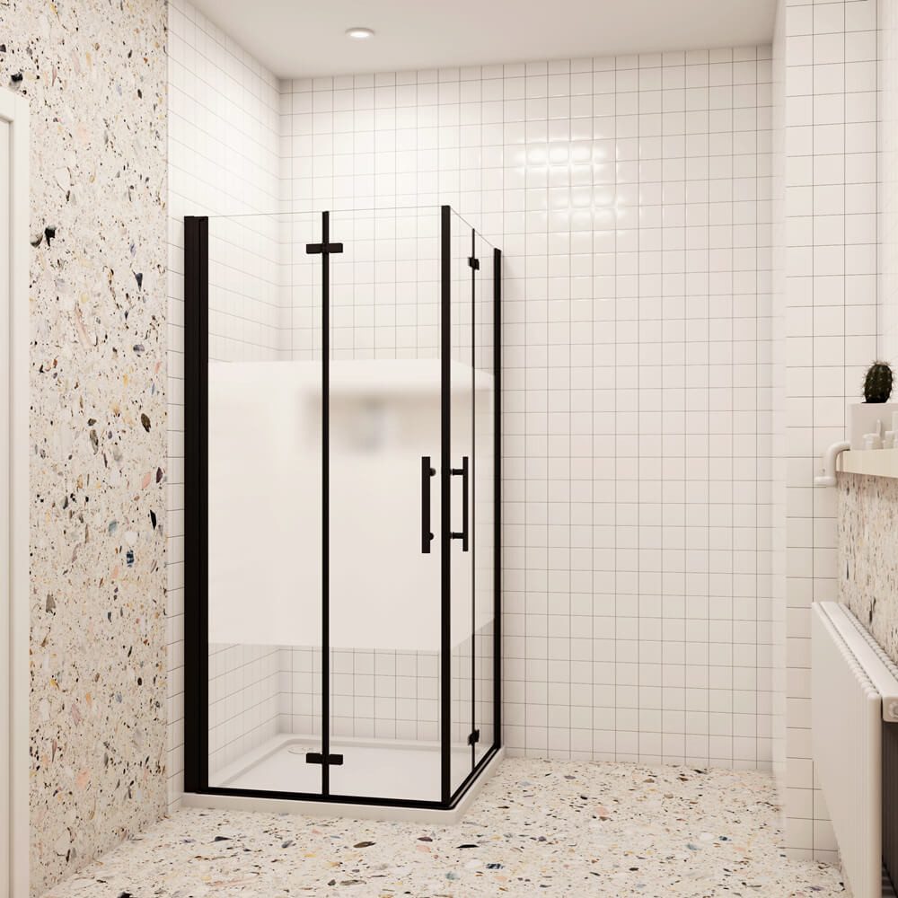 duschspa Eckdusche 195cm Duschkabine Duschtür Falttür Scharniertür mit Milc günstig online kaufen