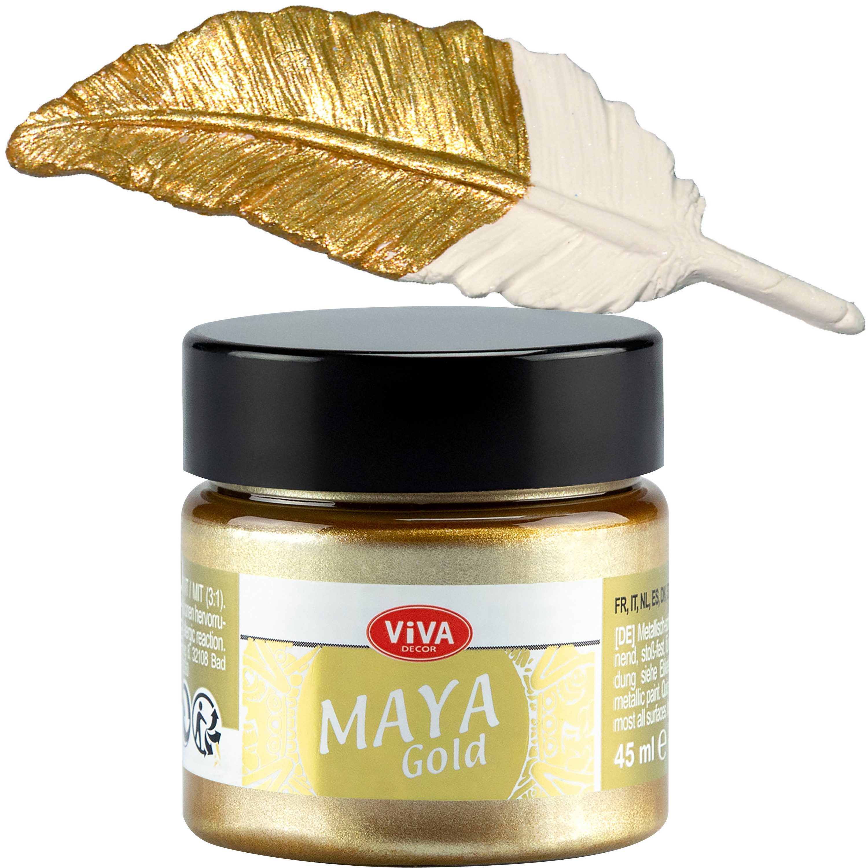 Viva Decor Blattgold Maya Gold, 45 ml