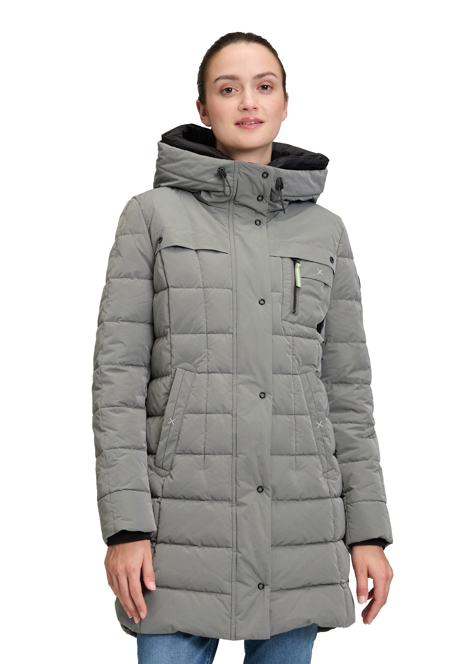 Amber & June Winterjacke Damen mit Kapuze