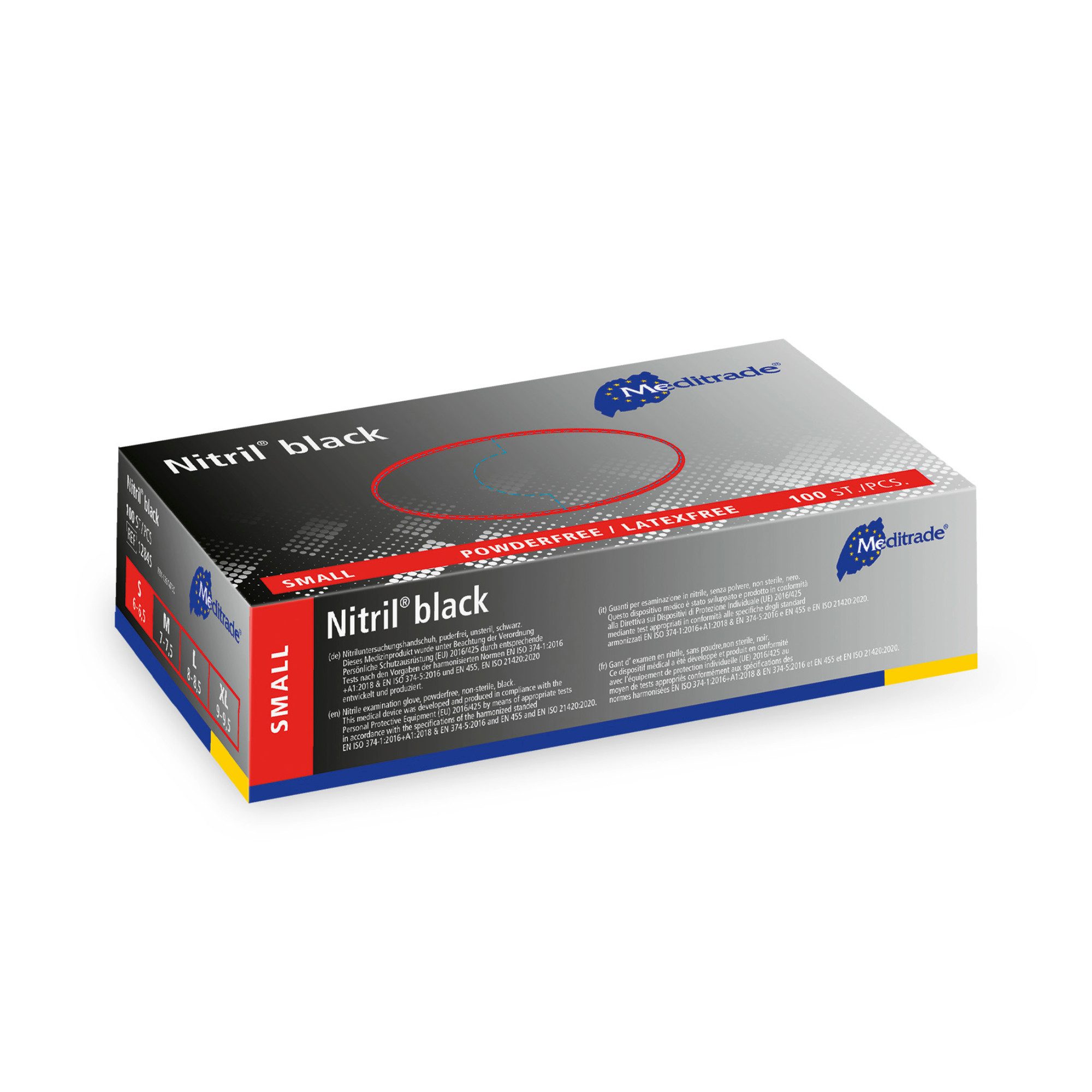 MediTrade Nitril-Handschuhe Meditrade - Einmalhandschuhe Nitril black - Grö günstig online kaufen