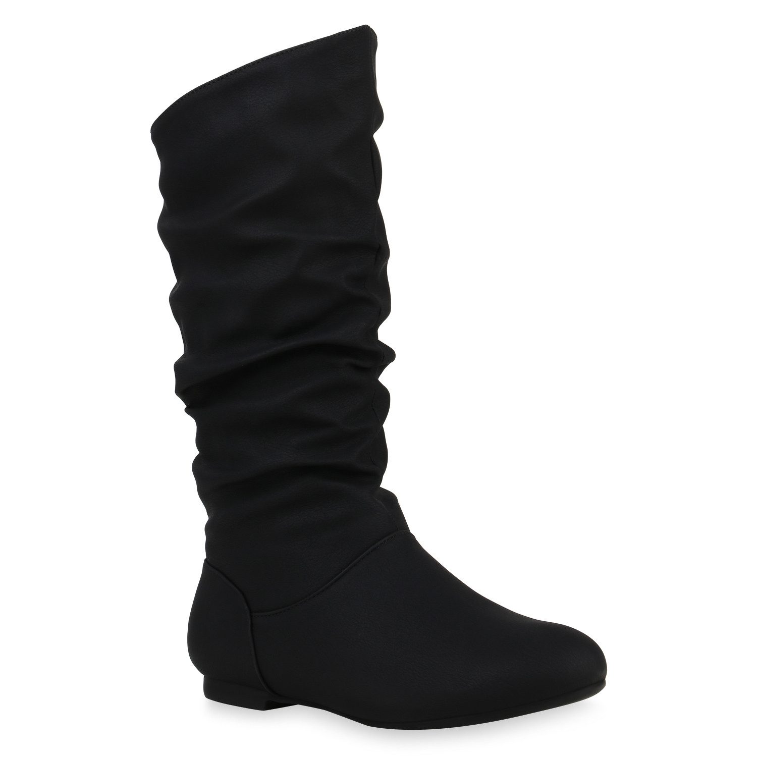 VAN HILL 820241 Schlupfstiefel Damen Schlupfstiefel Warm Gefütterte Stiefel Leder-Optik