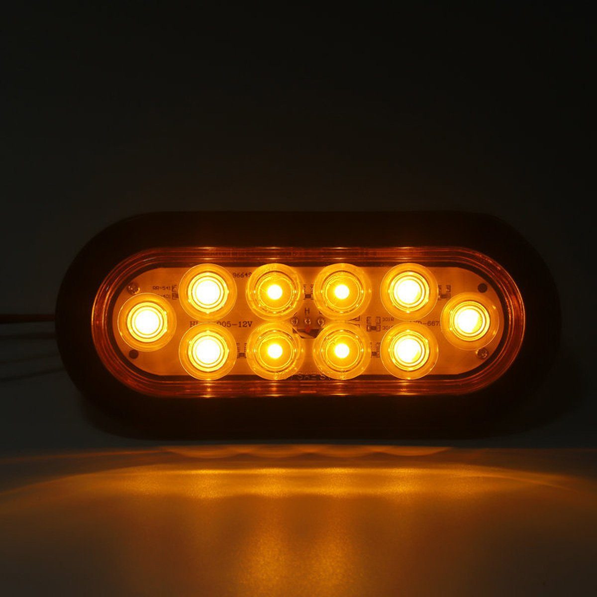 LED götäzer Rot 10 LED-Anhängerleuchten, Brems-/Blinker-Rücklicht Stück 2 Anhänger-Rückleuchte ovale Anhänger für