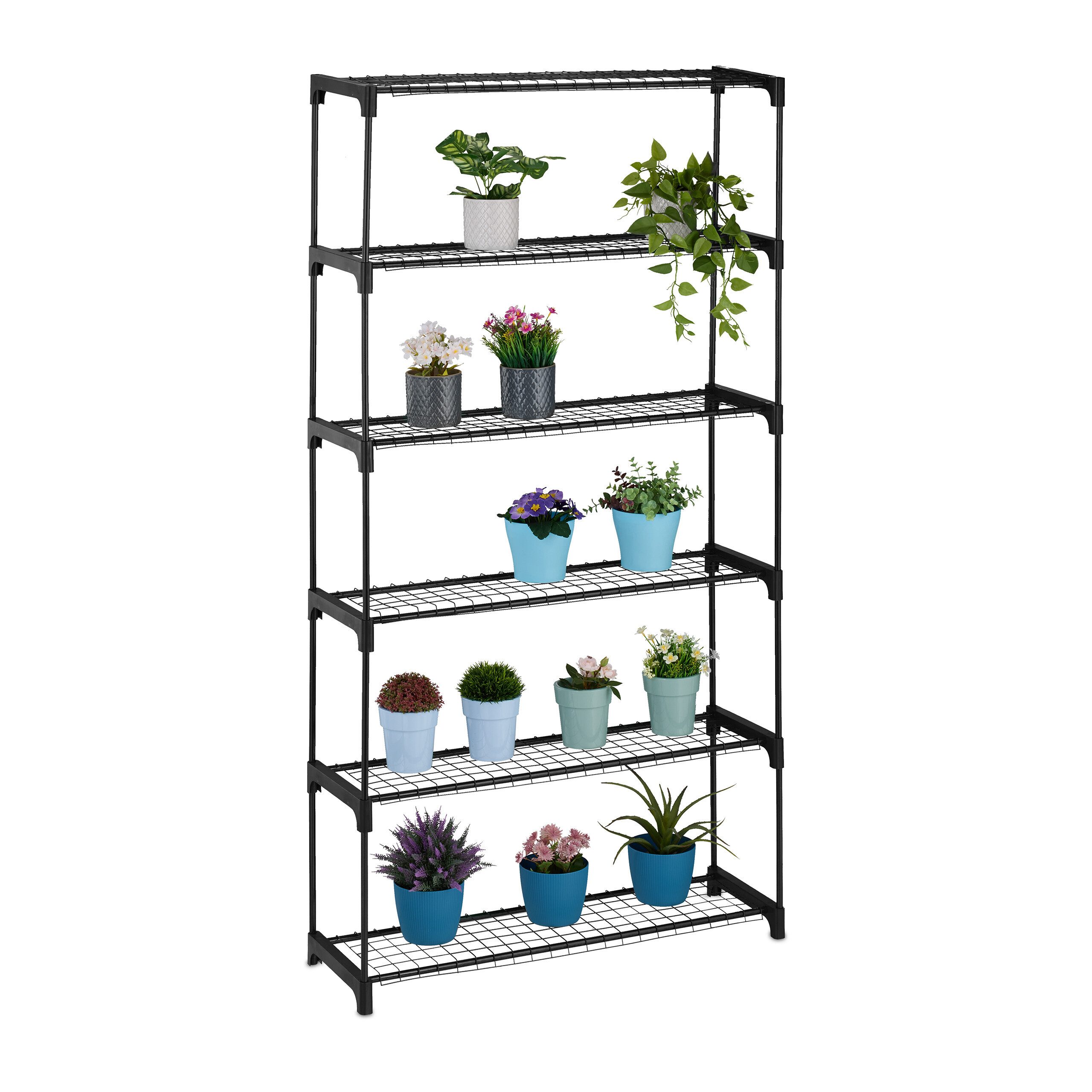 relaxdays Blumenständer Blumenregal Metall 6 Ebenen günstig online kaufen