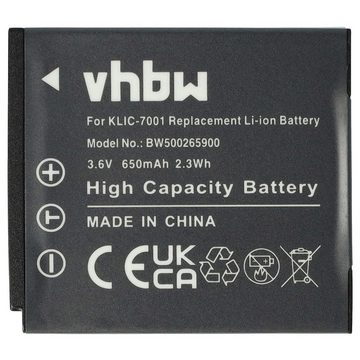 vhbw Ersatz für Medion VG0376122100001 für Kamera-Akku Li-Ion 650 mAh (3,6 V)