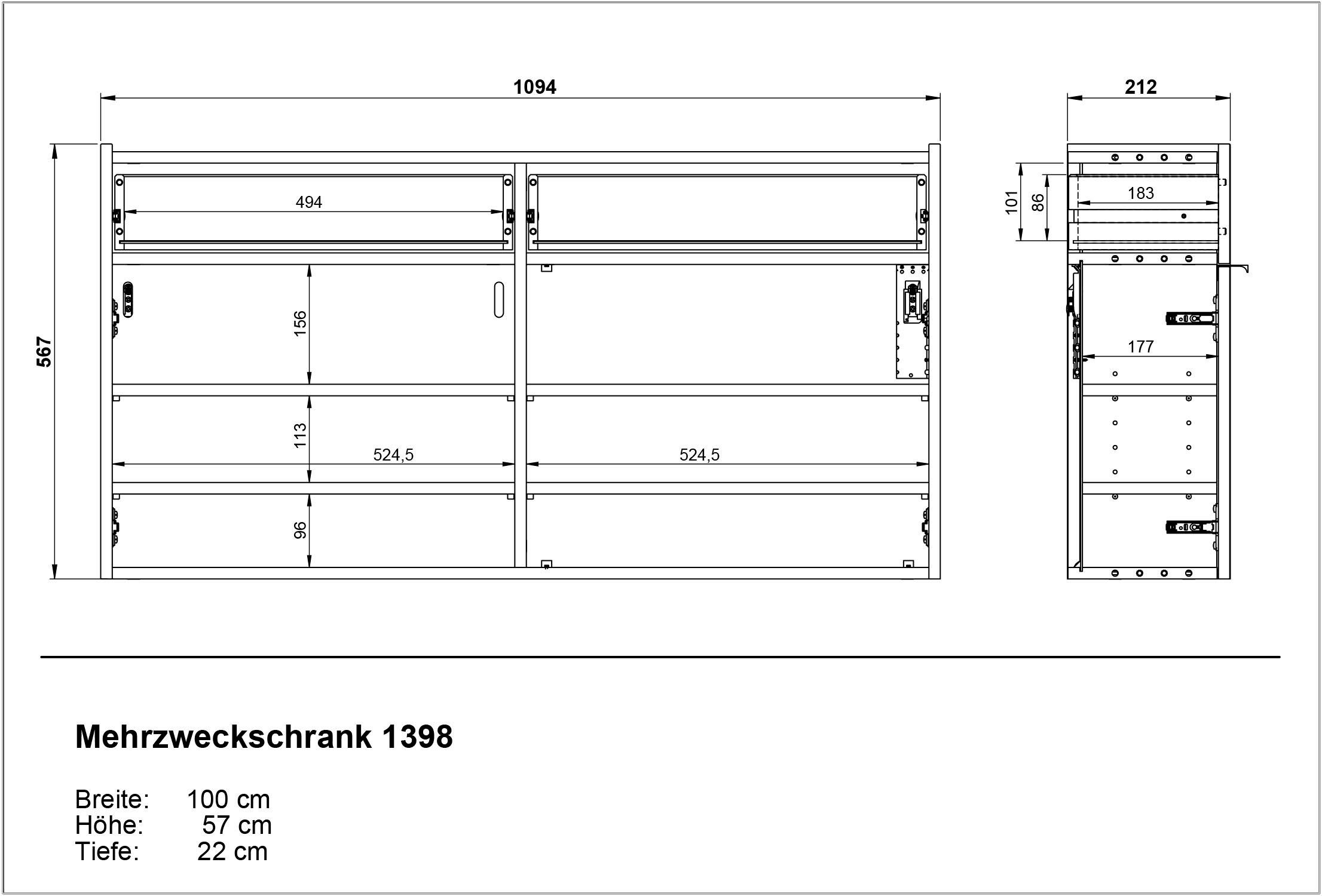 Mehrzweckschrank, grau 3-St), Garderoben-Set mit GERMANIA Ameca, Garderobenpaneel, Spiegel (Set, geringe Tiefe und