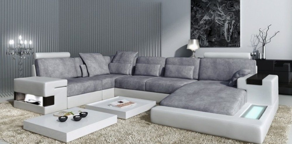 JVmoebel Ecksofa, Couch Ledersofa Big Bellini Wohnlandschaft Sofa Design XXL Polster