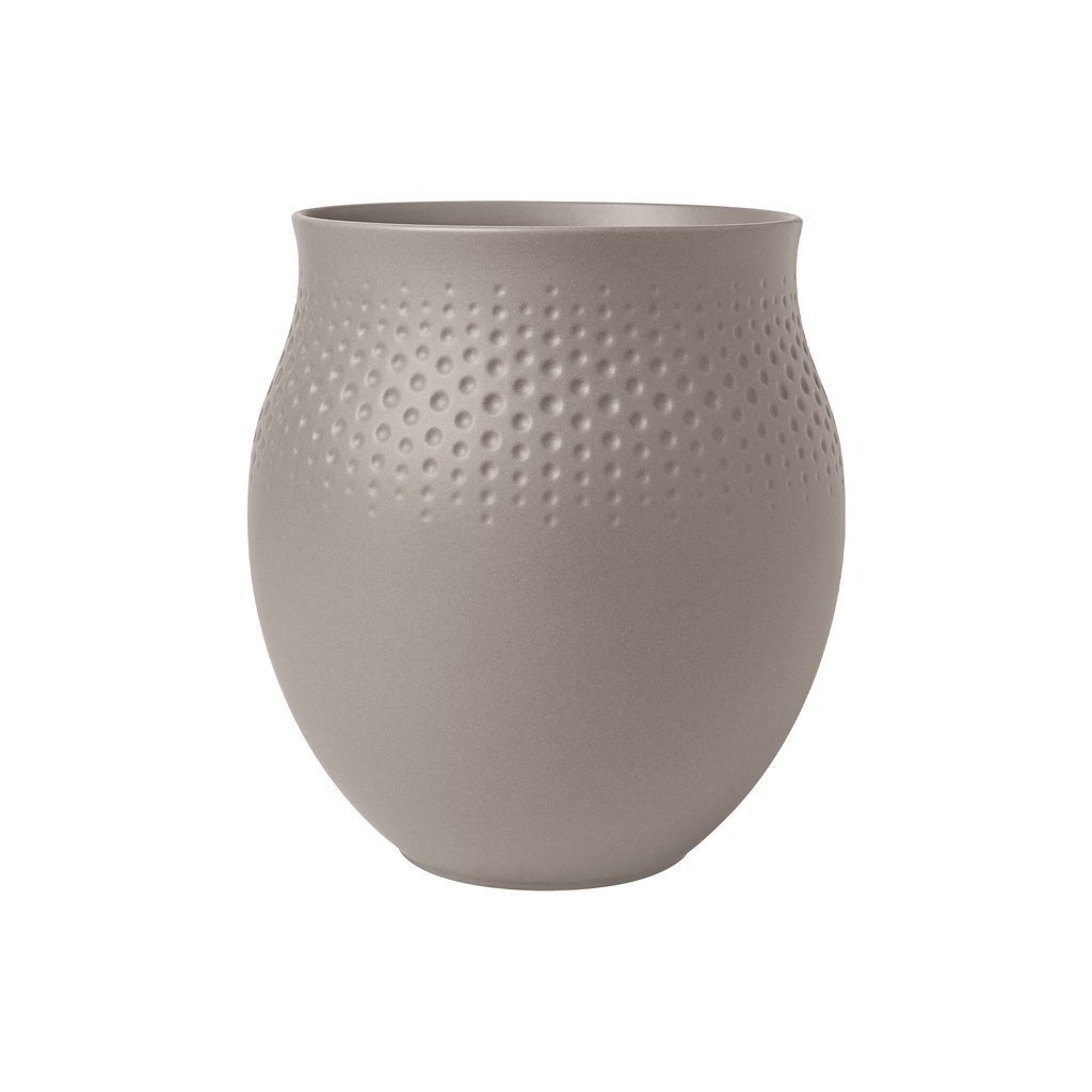 17 Villeroy cm, Boch Vase, x Perle Collier Dekovase Manufacture taupe St) (1 & 18