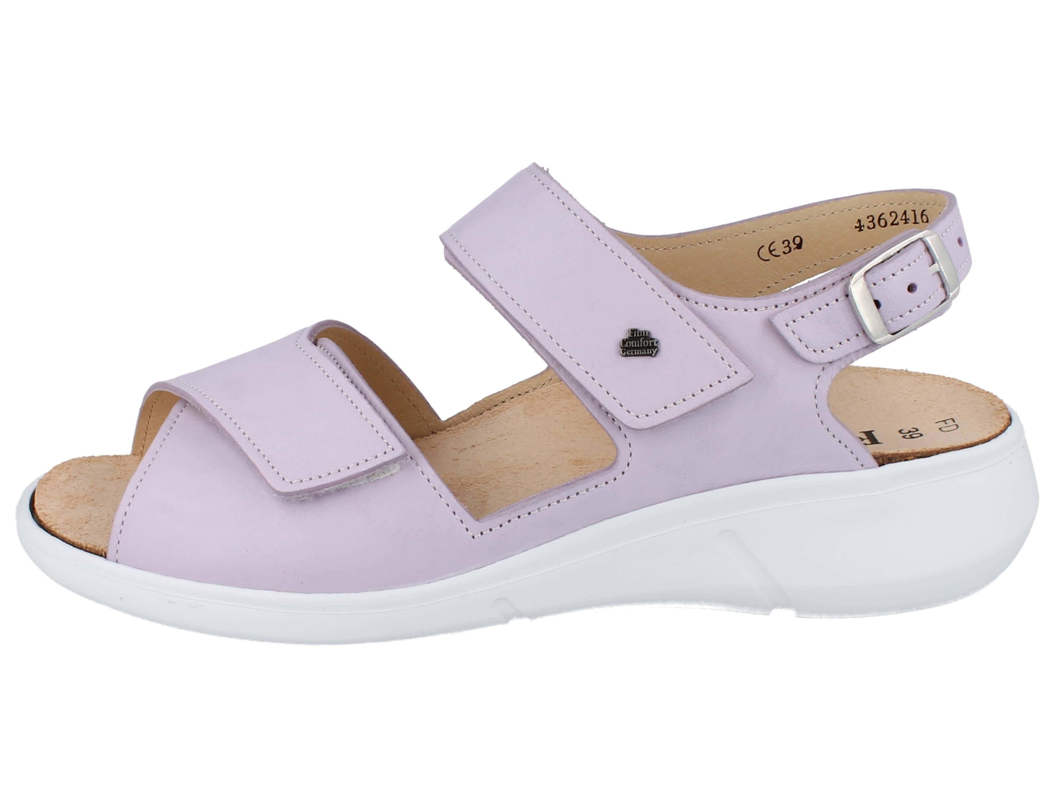 Finn Comfort FINN COMFORT Anaco Damen Sandale rose Glattleder - Größe: 40 Sandale Wechselfußbett